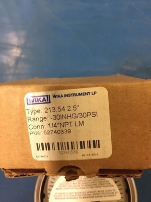 New | in-Stock WIKA TYPE 213.53 Air Pressure Regulators | J&J Industrial Supply #545537