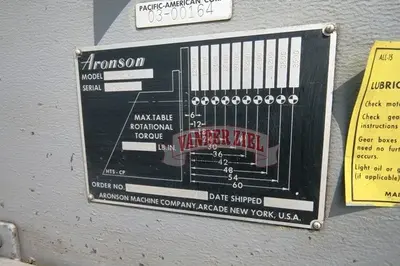 USED ARONSON RS10GE/TS10GE WELD POSITIONER WITH HEADSTOCK AND TAILSTOCK
