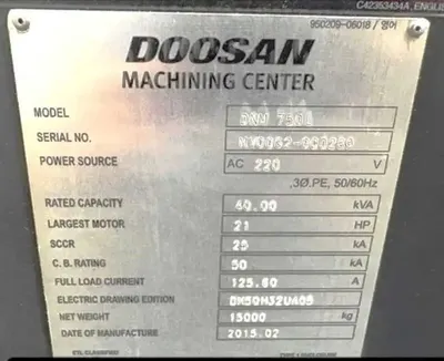New | in-Stock 2015 DOOSAN DNM 750L CNC VMC Vertical Machining Centers Illinois US | Blackout Equipment, LLC #238330