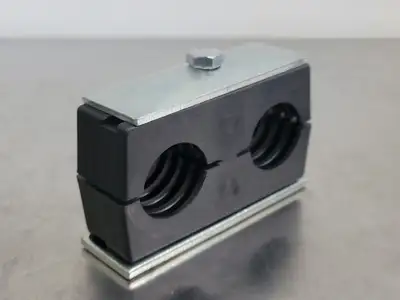Twin Assembly Pipe Clamp 1-1/4" Hole