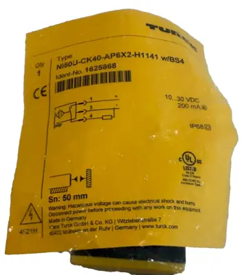 NEW TURCK NI50U-CK40-AP6X2-H1141-W/BS4 PROXIMITY SWITCH NI50UCK40AP6X2H1141WBS4