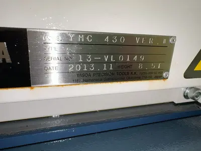 Used 2013 YASDA YMC 430 VER II Vertical Machining Centers Ohio US | HGR 24 #1507636