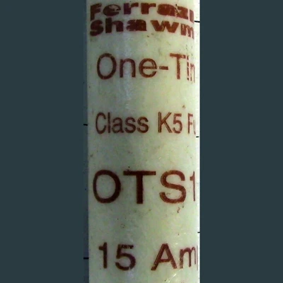 Ferraz Shawmut 15 Amp Class K5 Fuse