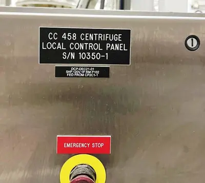 GEA Westfalia CC 458-21-32 gas-tight decanter centrifuge, 316SS.
