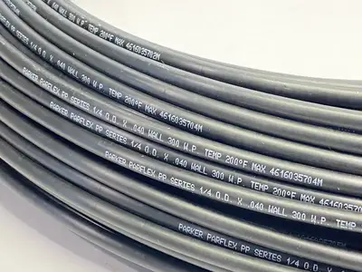 USED PARKER FLEXIBLE POLYPROPYLENE PNEUMATIC TUBING 500FT