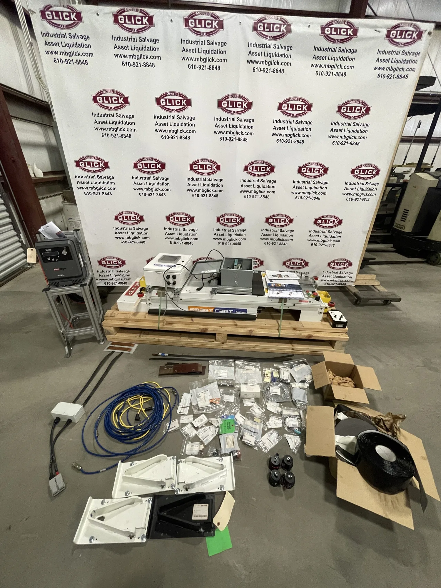 Daifuku 100TT-R SmartCart Automatic Guided AGV Tugger, Spare Parts, and Charger