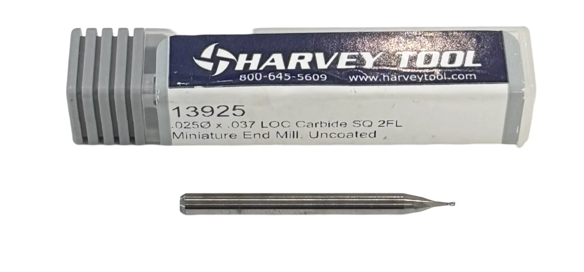 Harvey Tool .025" Carbide Miniature End Mill 2 Flute 1/8" Shank USA