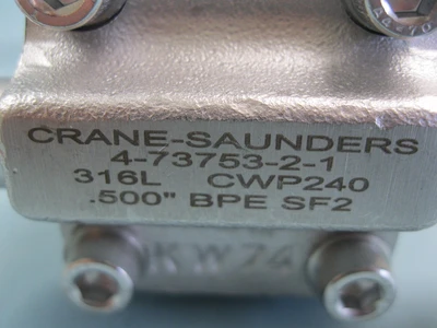 Lot (3) 1/2" & 3/4" ITT Crane Tri-Clamp Manual SS Sanitary Diaphragm Valve G2