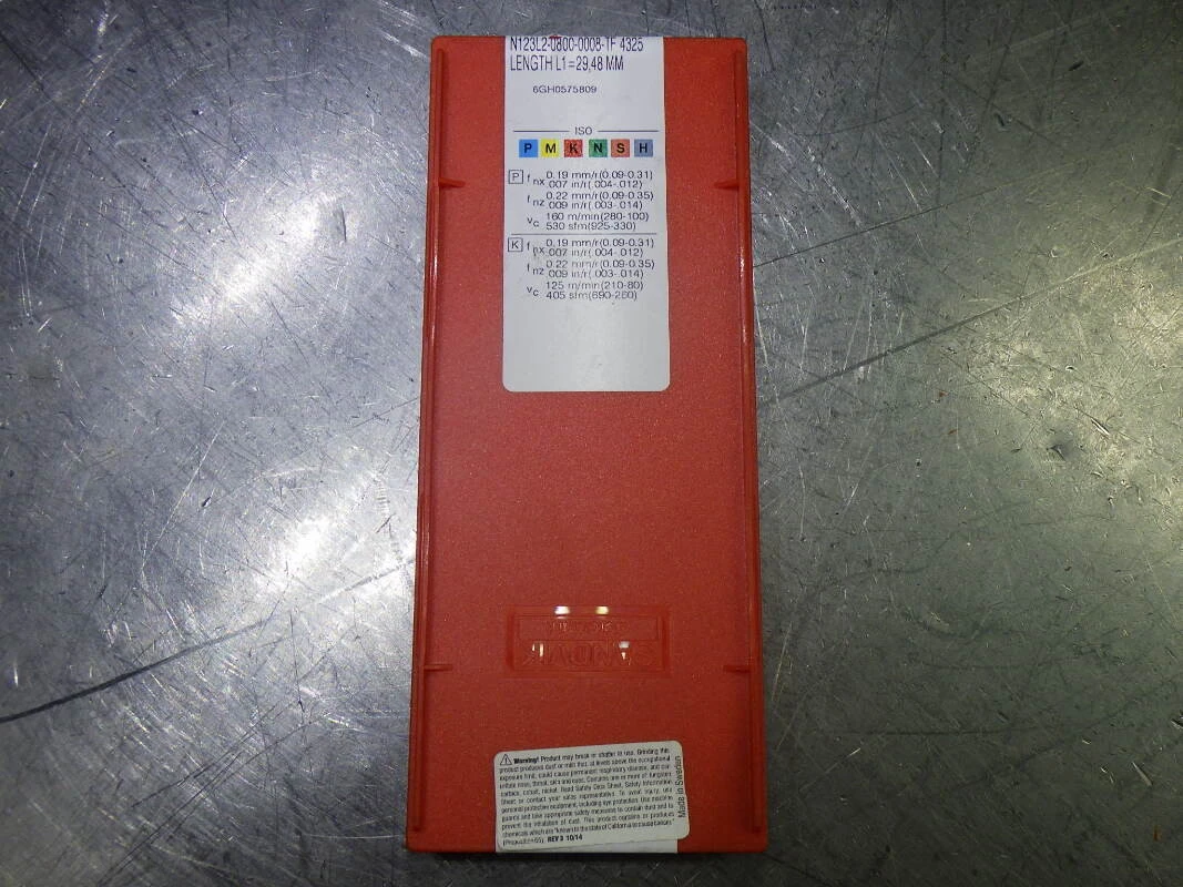Sandvik Carbide Grooving Inserts QTY10 N123L2-0800-0008-TF 4325 (LOC3108C)