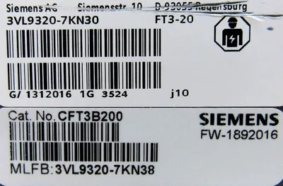 NEW SIEMENS LFG3B200L CIRCUIT BREAKER 200A 480V 3 POLE