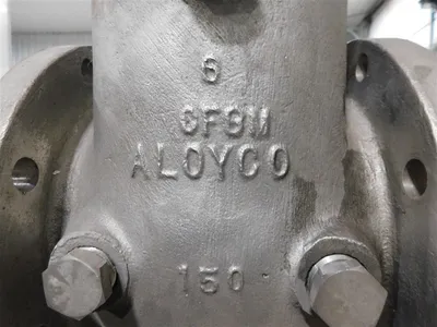 6" Aloyco Stainless Steel Gate Valve Class 150 CF8M Rising Stem No Handle Used