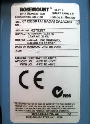 NEW Rosemount 8712 ESR1A1NADA1DA2AXM4