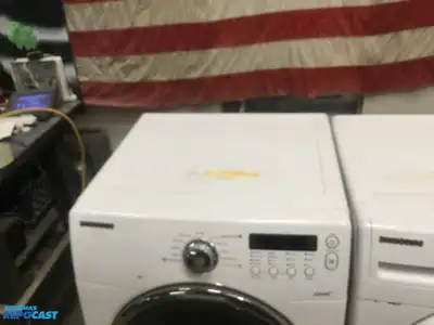 USED SAMSUNG FRONT LOAD WASHER AND ELECTRIC  STEAM DRYER SET ENERGY STAR HIGH EFFICIENCY