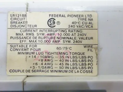 USED FEDERAL PIONEER LR12188