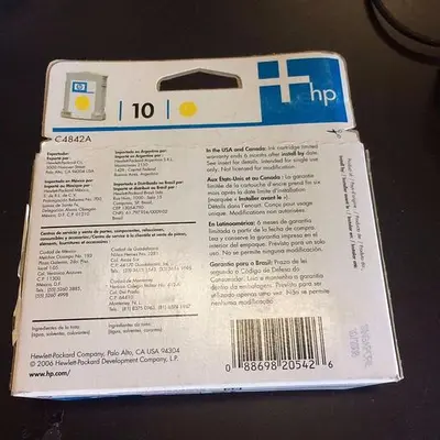 HP 10 INK COLOR YELLOW 28 ML LOT OF 5