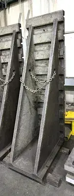 SET OF TWO ANGLE PLATES, 24"W X 34"L BASE X 84"H, 9 T-SLOTS EACH