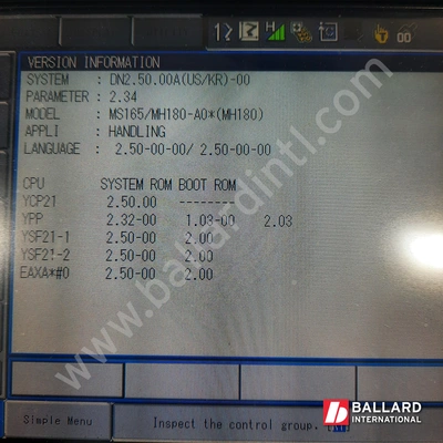 YASKAWA Motoman MH180 Robot System w/ DX200 Controller