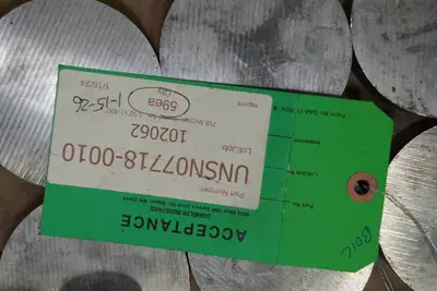 *3* 718 Inconel Round Bar Slabs - 3.50" x 1.40"