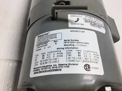 Boston Gear GUTB-B Motor Brake .75HP 60Hz 1725RPM 3PH 208-230/460V  56C Frame
