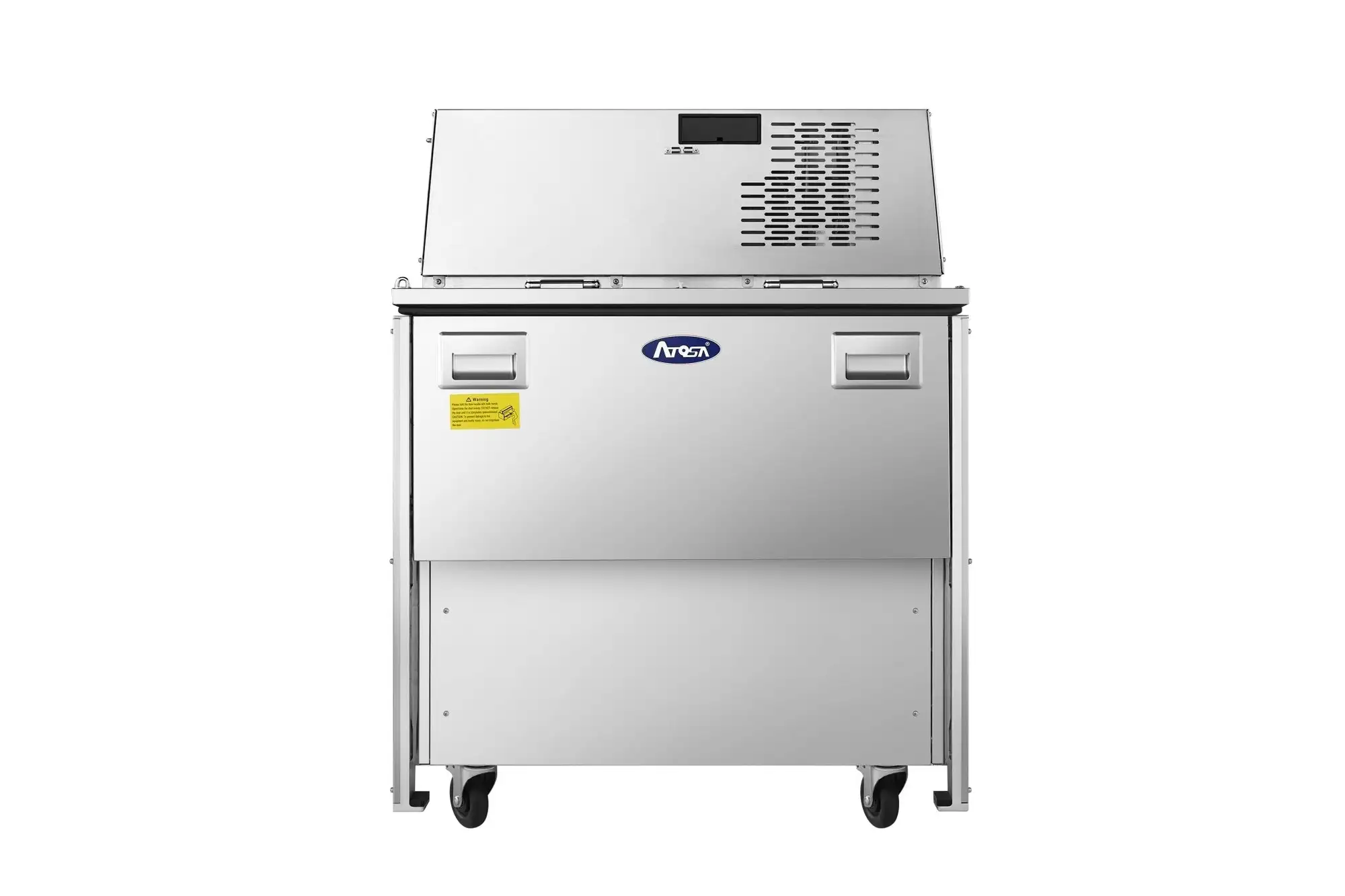 New | in-Stock Atosa New Atosa AMC-3402 34" Forced Air Milk Cooler - Double Access Bottle Coolers Illinois US | Falcon Restaurant Supply #1375590