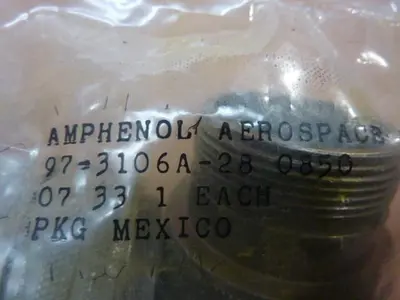 NEW AMPHENOL AEROSPACE 97-3106A-28 0850