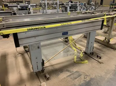 HOMAG POWER TVL370/15/02 BRUSH/WHEEL STYLE BOARD TURNER MATERIAL-HANDLING CONVEYOR SYSTEM