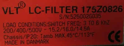 NEW DANFOSS 175Z0826 FREQUENCY FILTER CONVERTER 200/400/500V