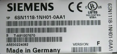 USED SIEMENS 6SN1123-1AB00-0HA1 SIMODRIVE LT-MODULE VER.A 6SN1118-1NH01-0AA1 F