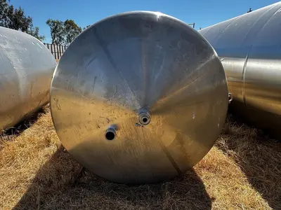 Tank, 1,500 Gallon, Stainless Steel, Vertical, Cherry-Burrell #5991406