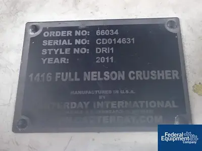 USED Jacobson Jacobson Lump Breaker, Model 1416