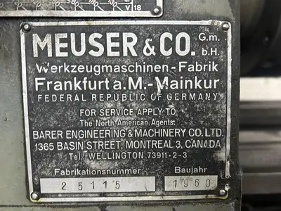 Meuser & Co. 18" x 26" - 68″ Gap Bed, Tool Room Engine Lathe, Inch / Metric