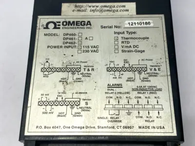 Used OMEGA Digital Panel Temperature Meter Thermocouple Input Meters - Misc Michigan US | Maverick Industrial Sales #1393248