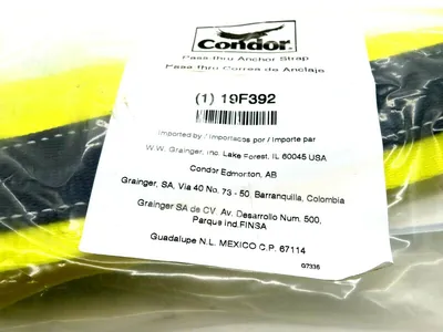 NEW CONDOR 19F392 PASS THRU ANCHOR STRAP