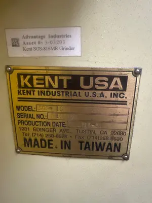 Used 2017 KENT SGS-816MR Reciprocating Surface Grinders Michigan US | Aucto #1306779