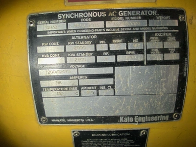 Used KATO A2171450005 Synchronous Alternators Texas US | Apollo Electric #1514445
