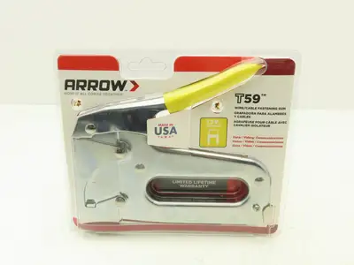Arrow T59P Staple Gun for Wire/Cable Fasteners Data/Video/Communication Lot of 2
