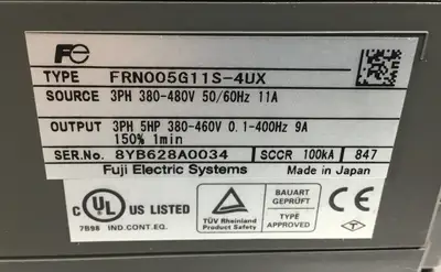 USED Fuji Electric FRN005G11S-4UX