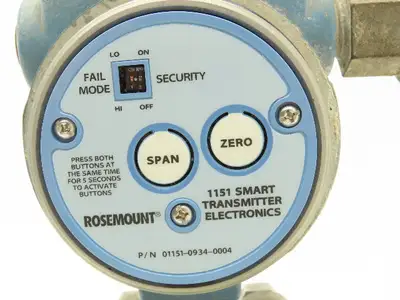 Rosemount 1151LT5SA0F22DL4C9C Pressure Transmitter 45V 275PSI 3" Flange Mounted