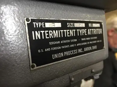 Mill, Attritor, Union Process, 3/4 HP, Jkt, #C734666