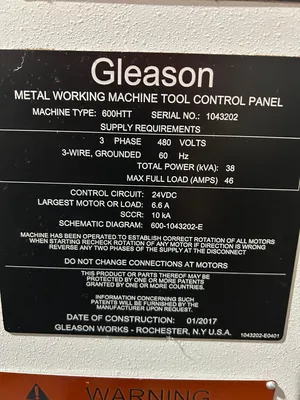Used 2017 GLEASON 600HTT Gear Testers Michigan US | Gibbs Machinery Company, Inc. #1147028