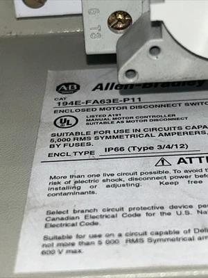 USED ALLEN BRADLEY 194EFA63EP11