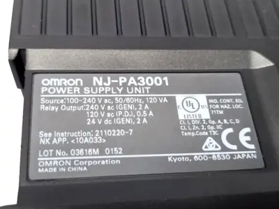 New | in-Stock OMRON NJ-PA3001 Power Supplies | Maverick Industrial Sales #1120741