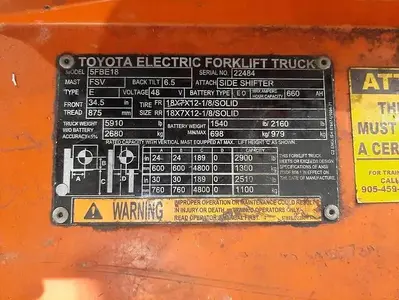 USED TOYOTA 5FBE18