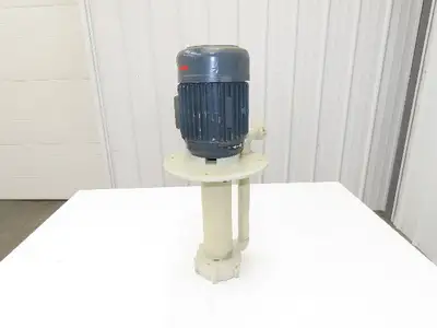 Flux-Geraete Plastic Centrifugal Immersion Pump 1.1kw 3360rpm 230/460V 12" Depth