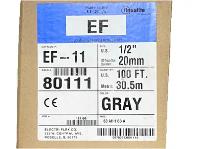 NEW LIQUATITE LIQUID TIGHT FLEXIBLE METAL CONDUIT 1/2" 100FT