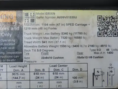 Speedshield M-FM2A-HYS-01 Tracker Display Module 8807954 Off Hyster E80XN