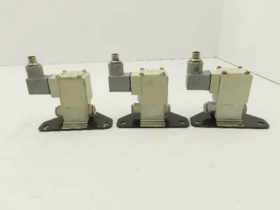 SMC VX230HZ3A 2-Way Solenoid Valve NC 24VDC 3/8" Push Connect  Lot of 3