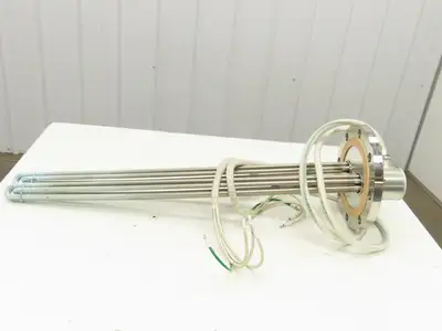 200V3P10KW Stainless Immersion Tube Heater Element 36" 10kw 200V 3PH 11" Flange