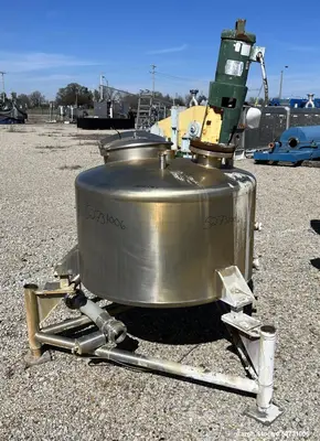 Used 150-Gallon Stainless Steel Mix Tank – Lightnin Agitator, 316 SS, Industrial