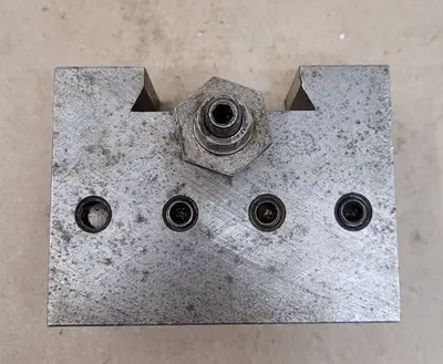 QUICK CHANGE BORING BAR TOOL POST HOLDER 1IN BORE 2H 3L 4W 2.25IN WEDGE